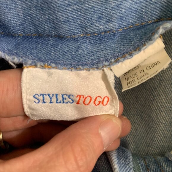 Styles To Go VTG Long Jean Skirt Size 10 Pleated, Pockets - Picture 12 of 12